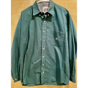 Cinch western shirts for men, sz medium: green